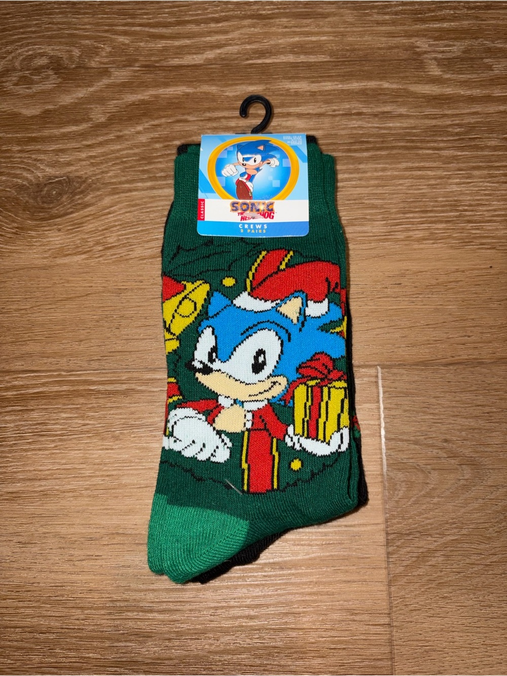 New 2 Pairs Sega Sonic The Hedgehog Men's Crew Socks Size 10-13 SEGA Holiday